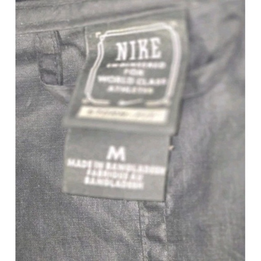 Nike Mens Engineered World Class Athletes Ripstop‎ Hooded Parka Jacket Black M - Picture 6 of 7